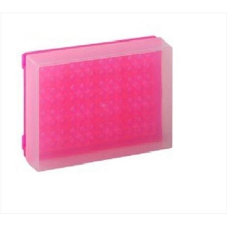BIO PLAS Bio Plas 0033F 96 Well Preparation Rack W Cover - 5 pk - Fluorescent Pink 0033F